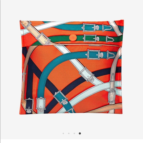 New Hermès Airsilk 44 duffle bag orange poppy - Picture 12 of 14